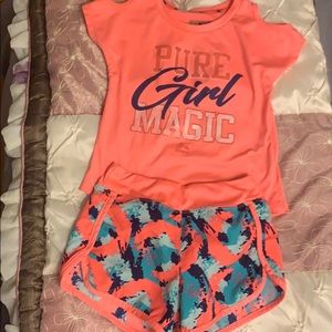 Girls Reebok short set